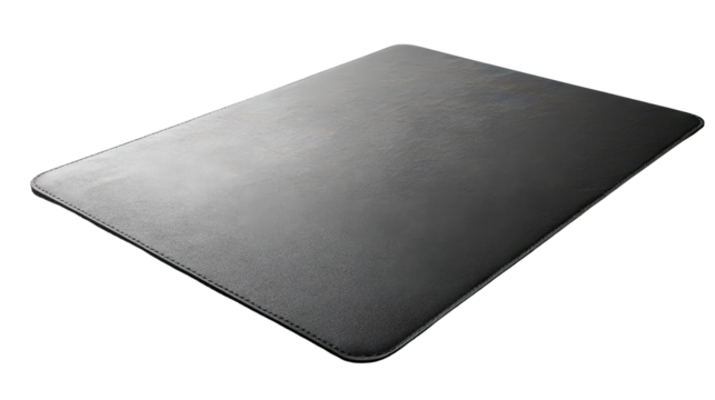 Desk mat leather surface, Transparent background, PNG file