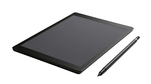 Digital drawing tablet for design classes, Transparent background, PNG file