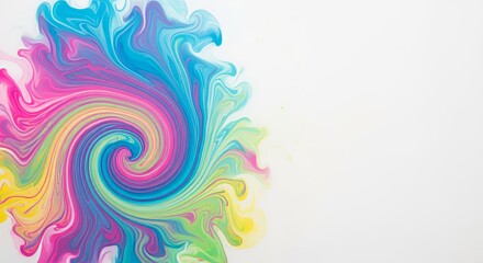 Obraz premium Vibrant Abstract Art: Creative Fluid Patterns and Bright Colors That Swirl in a Captivating Design