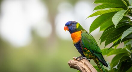 Discover the Vibrant Nature of Tropical Wildlife: Colorful Parrots and Their Stunning Green Feathers