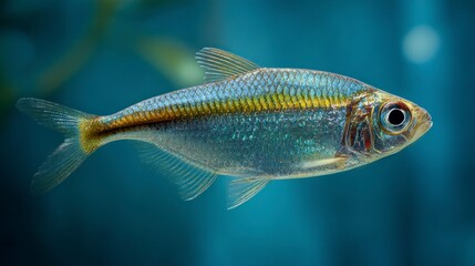 Fototapeta premium Small fish swimming in aquarium