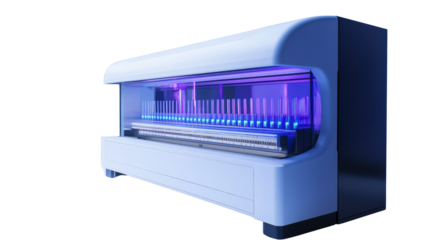 DNA sequencing machine Transparent background, PNG file