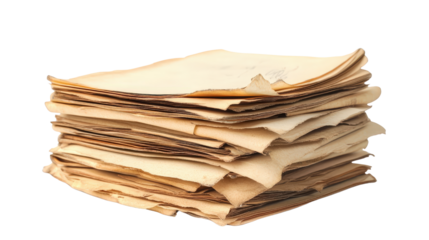 Document icon with text lines, Transparent background, PNG file