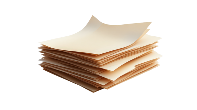 Document icon with text lines, Transparent background, PNG file