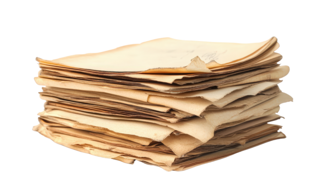 Document icon with text lines, Transparent background, PNG file