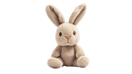 Easter bunny plush toy, Transparent background, PNG file