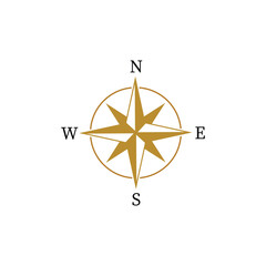 Compass icon vector logo design template illustration