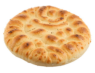 Golden Baked Savory Bread Round with Seasoning and Crispy Edges