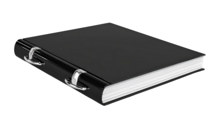 File binder ring type black, Transparent background, PNG file