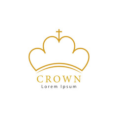 Crown logo simple template design 