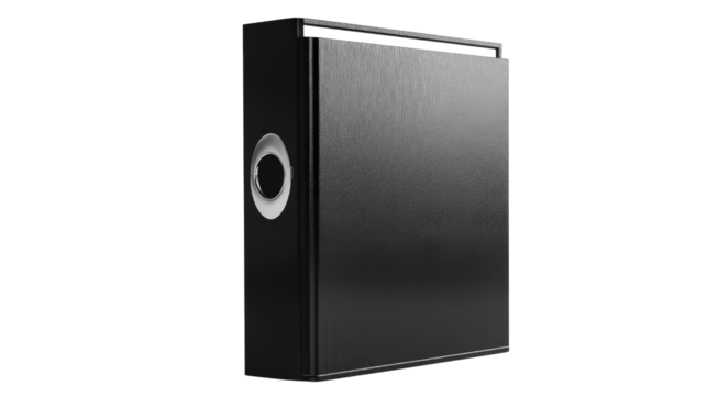 File binder ring type black, Transparent background, PNG file