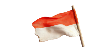 Flag Day waving miniature flag, Transparent background, PNG file