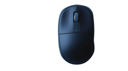 Foldable Bluetooth mouse, Transparent background, PNG file