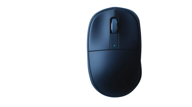 Foldable Bluetooth mouse, Transparent background, PNG file