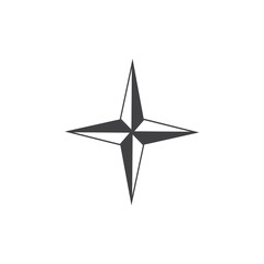 Compass icon vector logo design template illustration