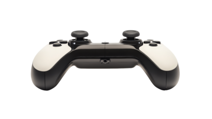 Gaming controller with haptic feedback, Transparent background, PNG file