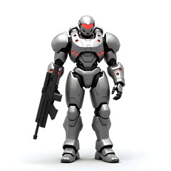 Fototapeta premium Mecha Soldier - Guardian of Steel