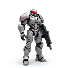Fototapeta premium Mecha Soldier - Guardian of Steel