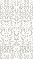Repeating Contour Half Circles Pattern Evoking Sand Dune Patterns on White Background