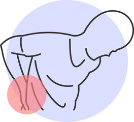 Man with severe lower back pain