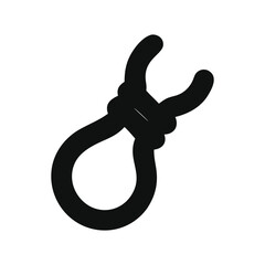 Abstract Black Knot Icon   knot, loop, abstract, line art, icon, minimalist,