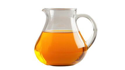 Glass jug of fresh orange juice Transparent background, PNG file