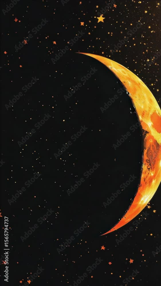 Canvas Prints an artistic representation of the earth and its moon set against the backdrop of the cosmos.