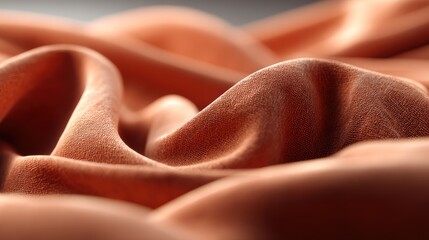Abstract Draped Fabric Texture: Peachy Softness