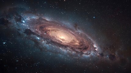 Fototapeta premium Fantasy Galaxy with Magical Nebula and Stars – Surreal Cosmic Space Background