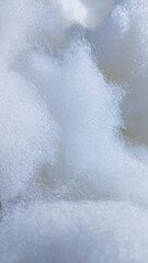 Fluffy White Fiberfill Texture Soft, Light, and Airy Material
