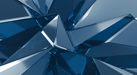Elegant Blue Glass Shards: Abstract Background for Modern Designs and Creative Projects