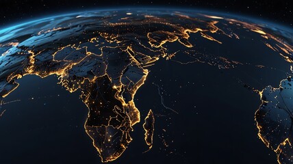 planet earth in the night