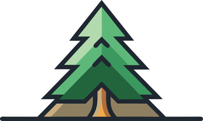 Fototapeta premium simple-outline-of-a-pine-tree--vector-forest-icon- (1)_processed.eps