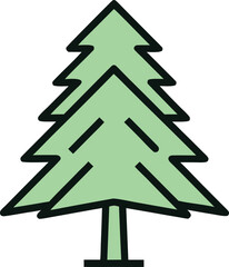 Fototapeta premium simple-outline-of-a-pine-tree--vector-forest-icon- (2)_processed.eps