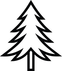 Obraz premium simple-outline-of-a-pine-tree--vector-forest-icon-_processed.eps