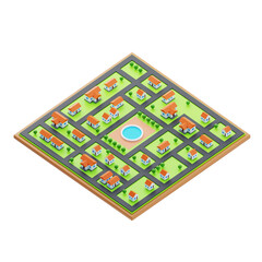 Isometric City plan. 3d illustration of City plan