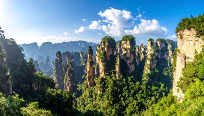 Zhangjiajie's towering karst landscape