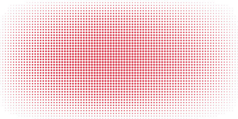 Abstract Red Circular Dot Pattern on White Background With Gradient Effect