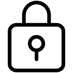 padlock icon for user interface, user experience, website, application, printing, document, poster design, etc