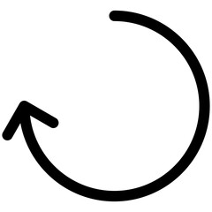 rotate left icon for user interface, user experience, website, application, printing, document, poster design, etc