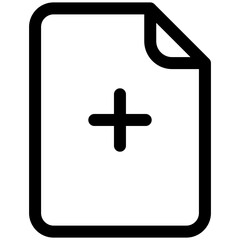 Fototapeta premium add file icon for user interface, user experience, website, application, printing, document, poster design, etc