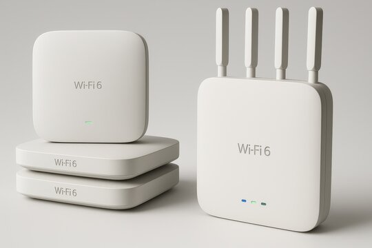 Enterprise-grade mesh networking system with Wi-Fi 6 technology for seamless corporate connectivity and bandwidth optimization