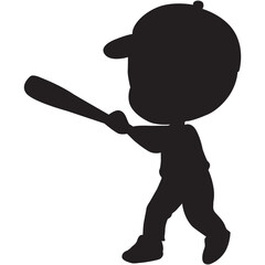 Boy playing baseball bat