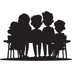 group of people silhouettes