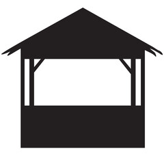 Food stall silhouette