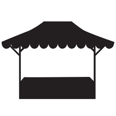 Food stall silhouette