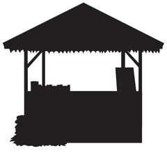 Food stall silhouette