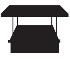 Food stall silhouette