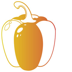 Gradient bellpepper silhouette