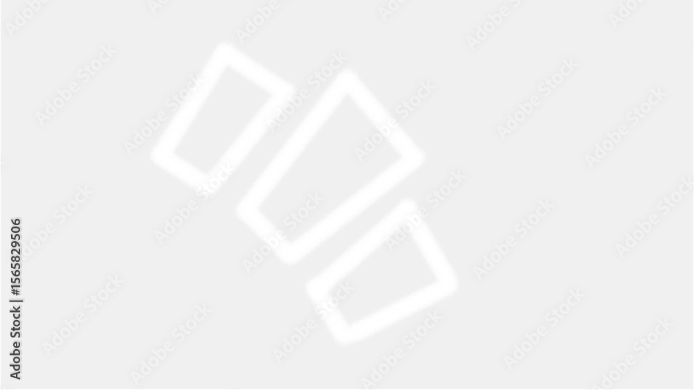 Fototapete abstract geometric white shapes floating on transparent background - modern design element & overlay